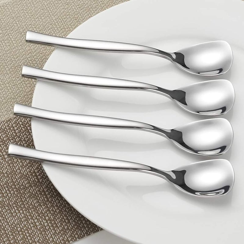 Qskely 12-Piece Stainless Steel Ice Cream Spoons, Yogurt Spoon - Image 4